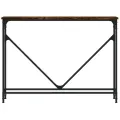 Table console chêne fumé 102x22,5x75 cm bois d'ingénierie
