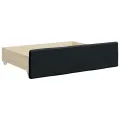 Tiroirs de lit 2 pcs noir bois d'ingénierie et similicuir