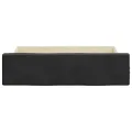 Tiroirs de lit 2 pcs noir bois d'ingénierie et similicuir