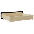 Tiroirs de lit 2 pcs noir bois d'ingénierie et similicuir