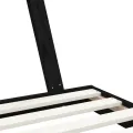 Cadre de lit pour enfants noir 90x200 cm bois de pin massif