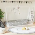 Cadre de lit pour enfants blanc 90x190 cm bois de pin massif