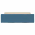 Tiroirs de lit 2 pcs bleu bois d'ingénierie et tissu