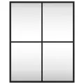 Miroir mural noir 40x50 cm rectangulaire fer