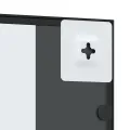 Miroir mural noir 40x50 cm rectangulaire fer