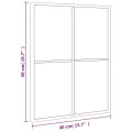 Miroir mural noir 40x50 cm rectangulaire fer