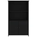 Buffet haut noir 62x32x103,5 cm bois d'ingénierie
