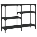 Table console noir 102x29x75 cm bois d'ingénierie