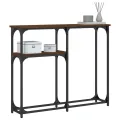 Table console chêne marron 90x22,5x75 cm bois d'ingénierie