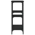Table console noir 80x29x75 cm bois d'ingénierie