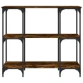 Table console chêne fumé 102x35x90 cm bois d'ingénierie