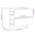 Table de chevet 40x31x35,5 cm bois de pin massif