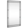 Miroir mural noir 60x100 cm rectangulaire fer