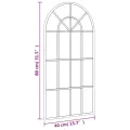 Miroir mural noir 40x80 cm arche fer