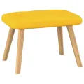 Chaise de relaxation avec tabouret Jaune moutarde Tissu