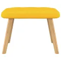 Chaise de relaxation avec tabouret Jaune moutarde Tissu