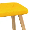 Chaise de relaxation avec tabouret Jaune moutarde Tissu