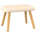 Chaise à bascule avec repose-pied Crème Tissu