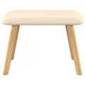 Chaise à bascule avec repose-pied Crème Tissu