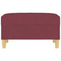 Repose-pied Rouge bordeaux 70x55x41 cm Tissu