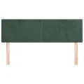 Têtes de lit 2 pcs Vert foncé 72x5x78/88 cm Velours