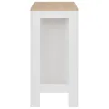 Table de bar avec étagère Blanc 110x50x103 cm