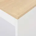 Table de bar avec étagère Blanc 110x50x103 cm