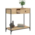 Table console chêne sonoma 75x34,5x75 cm bois d'ingénierie