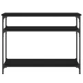 Table console noir 100x29x75 cm bois d'ingénierie