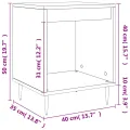 Tables de chevet 2 pcs noir 40x35x50 cm bois d’ingénierie