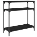 Table console noir 75x29x75 cm bois d'ingénierie