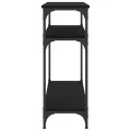 Table console noir 75x29x75 cm bois d'ingénierie