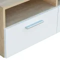 Meuble TV Aggloméré 95 x 35 x 36 cm Chêne et blanc