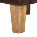 Fauteuil cabriolet marron clair cuir véritable