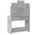 Coiffeuse avec lumières LED gris béton 96x40x142 cm