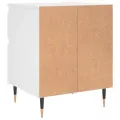 Table de chevet Blanc 40x35x50 cm Bois d’ingénierie