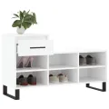 Armoire à chaussures Blanc 102x36x60 cm Bois d'ingénierie