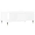 Table basse Blanc 90x50x36,5 cm Bois d'ingénierie
