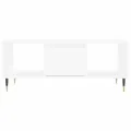 Table basse Blanc 90x50x36,5 cm Bois d'ingénierie