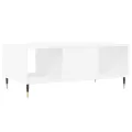 Table basse Blanc 90x50x36,5 cm Bois d'ingénierie