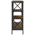 Table console chêne fumé 150x29x76,5 cm bois d'ingénierie