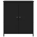 Buffet noir 70x30x80 cm bois d'ingénierie