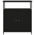 Buffet noir 70x30x80 cm bois d'ingénierie