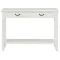 Table console Blanc 110x35x80 cm Bois