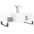 Table basse Blanc 90x50x36,5 cm Bois d'ingénierie