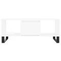 Table basse Blanc 90x50x36,5 cm Bois d'ingénierie