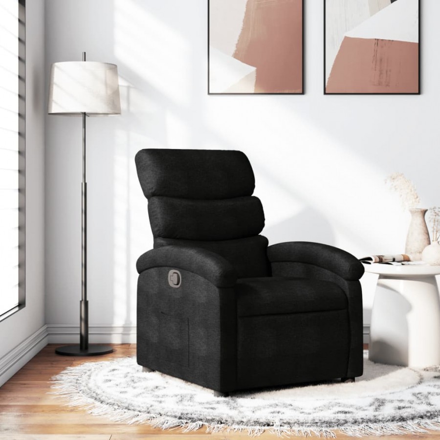 Fauteuil inclinable Noir Tissu