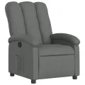 Fauteuil inclinable Gris foncé Tissu