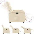 Fauteuil inclinable Crème Tissu
