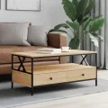 Table basse chêne sonoma 100x51x45 cm bois d'ingénierie